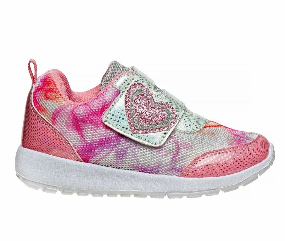 Fashion And Lifestyle Sneakers * | Girls' Laura Ashley Toddler & Little Kid 88594D Heart Tie Dye Sneakers