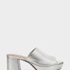 Heels * | Aerosoles Cassy Silver Metallic Leather